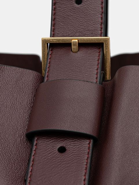 AllSaints torebka skórzana ASHA kolor czerwony W400XC