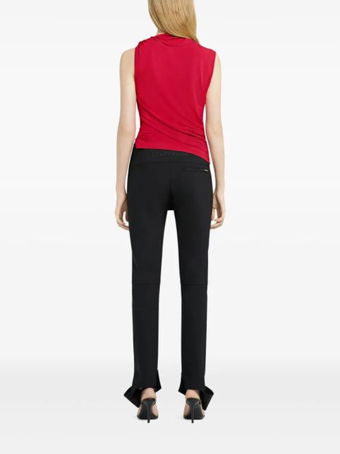 Courrèges asymmetric jersey top - Red