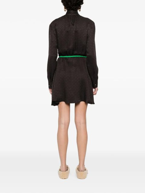 Gucci jacquard-pattern dress - Brown