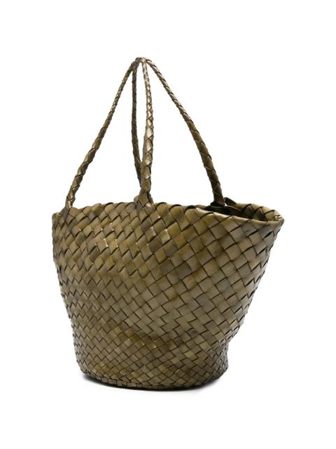 DRAGON DIFFUSION Egola woven tote bag - Green