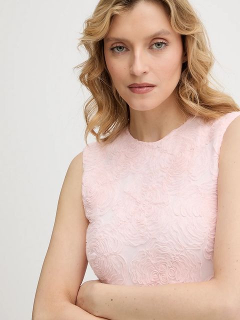 Rotate sukienka kolor różowy maxi rozkloszowana 1152281809