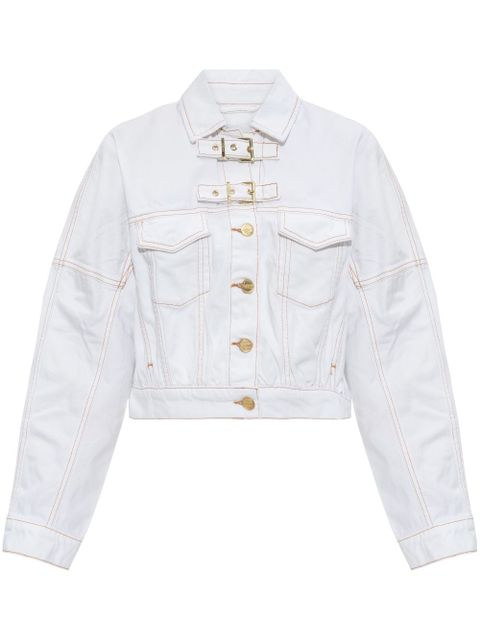 GANNI buckled denim jacket - White - zdjęcie produktu nr 1