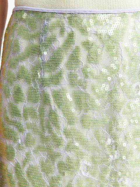 16Arlington Elice lace sequinned midi skirt - Green - zdjęcie produktu nr 2