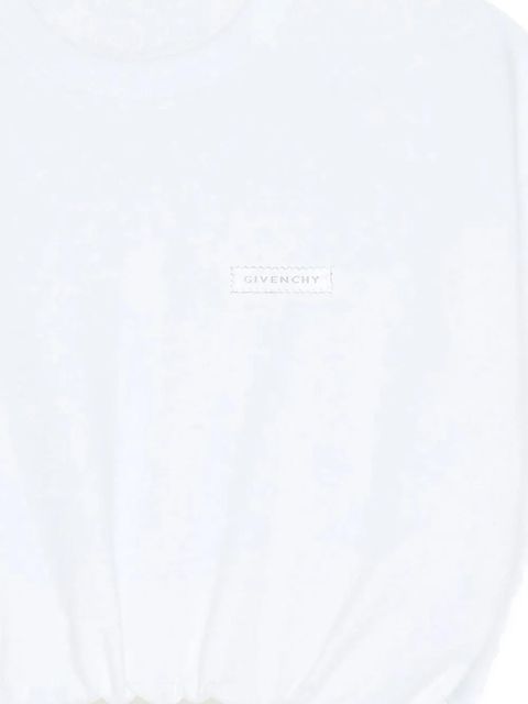 Givenchy logo-patch cropped sweatshirt - White