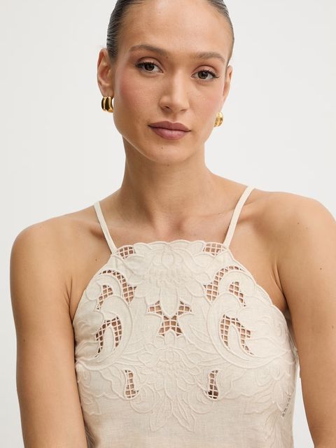 Twinset bluzka z dodatkiem lnu