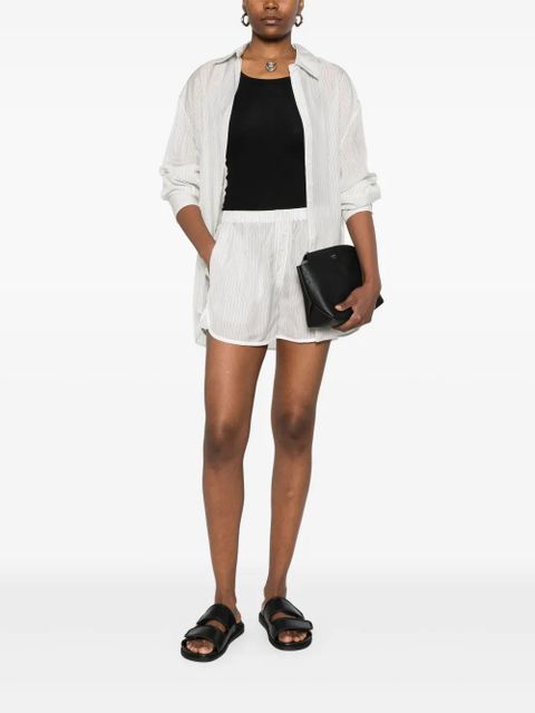 The Frankie Shop Brenna striped shorts - White