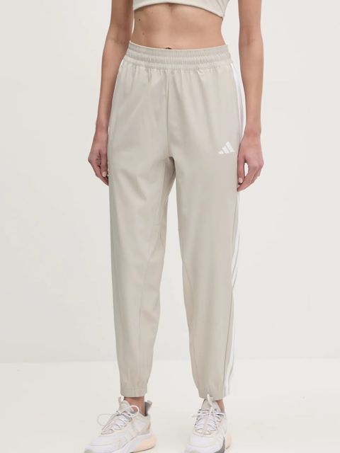 adidas Performance spodnie treningowe 3 Stripes kolor beżowy z aplikacją JD6522 - zdjęcie produktu nr 1