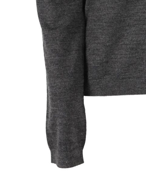 Max Mara v-neck long-sleeve top - Grey
