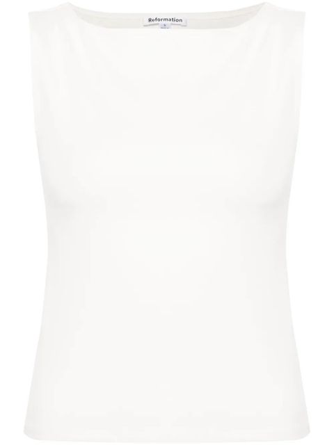 Reformation Dusk boat-neck top - White - zdjęcie produktu nr 1