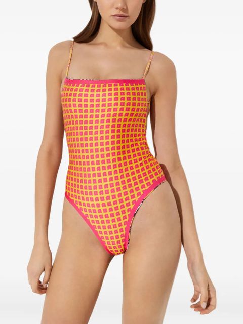 Agua By Agua Bendita reversible floral swimsuit - Pink