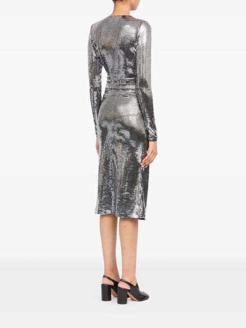 MM6 Maison Margiela long-sleeve midi dress - Silver - zdjęcie produktu nr 2