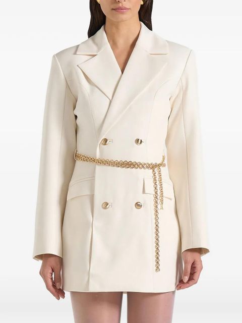 Manière De Voir Zara double-breasted chain blazer dress - Neutrals