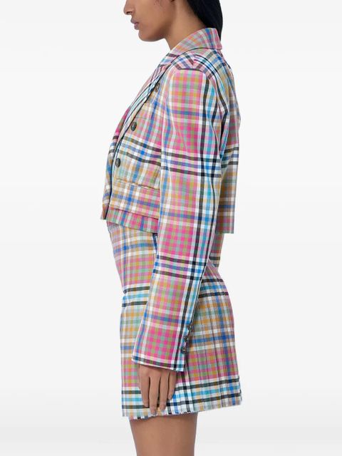 Vivienne Westwood double-breasted check-pattern blazer - Pink - zdjęcie produktu nr 2