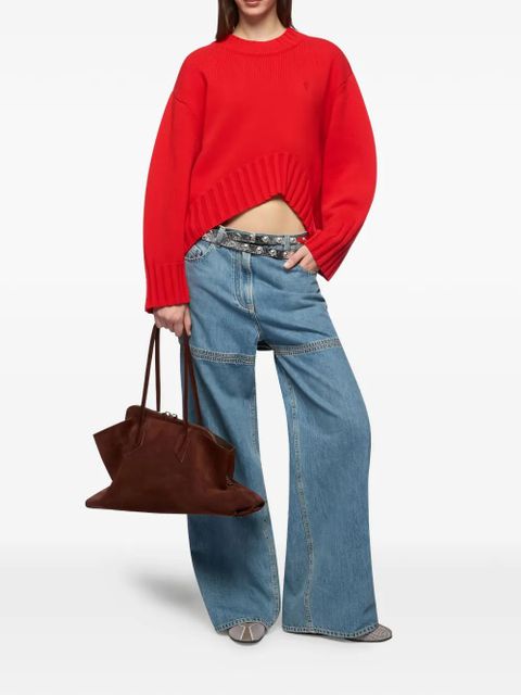 The Attico asymmetric sweater - Red - zdjęcie produktu nr 2