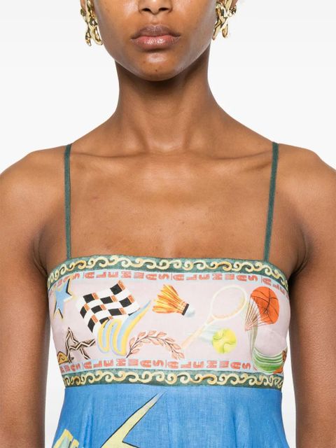 ALEMAIS Lucky Pace midi dress - Blue