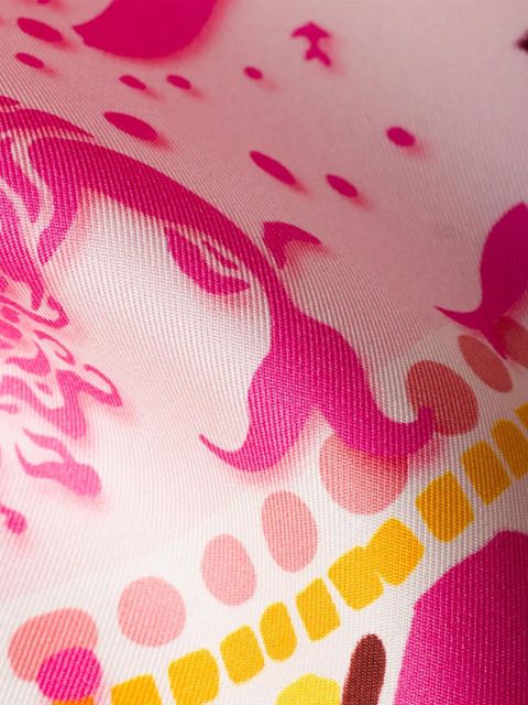Prada printed silk twill scarf 55 x 55 cm - Pink - zdjęcie produktu nr 2