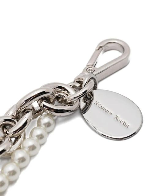 Simone Rocha faux pearl embellished necklace - Silver