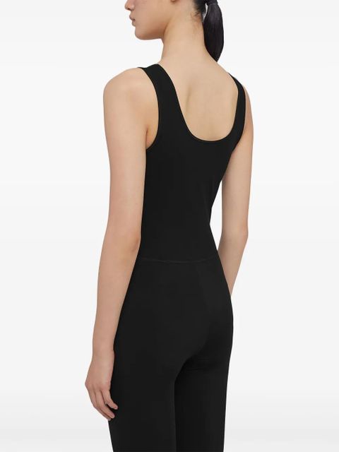 Jil Sander logo-print sleeveless jumpsuit - Black