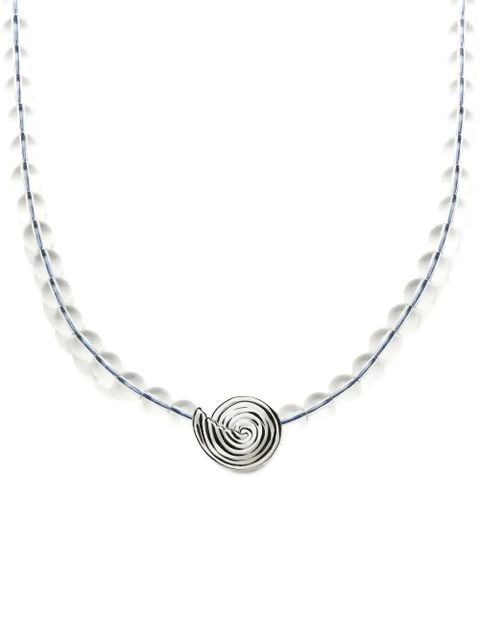 Missoma spiral-pendant beaded necklace - Silver - zdjęcie produktu nr 2