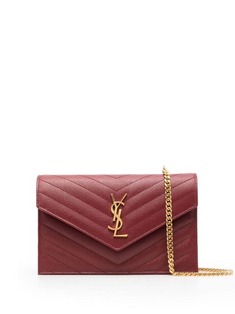 Saint Laurent logo-plaque crossbody bag - Red - zdjęcie produktu nr 1