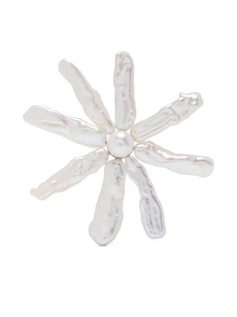 Simone Rocha flower-design earrings - Silver