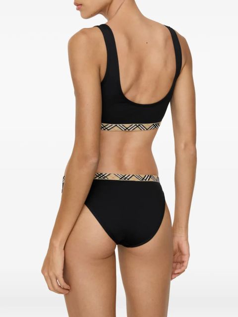 Burberry Check-trim bikini briefs - Black