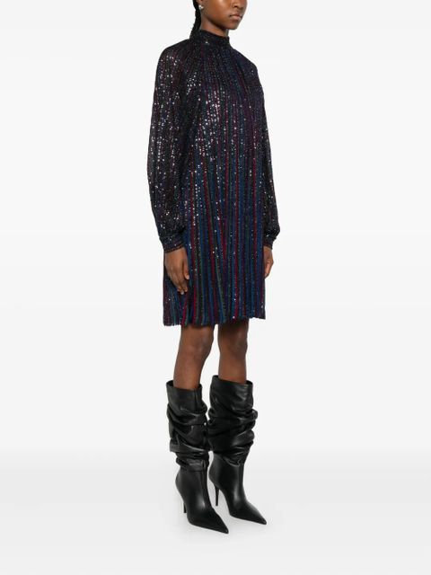 Missoni striped sequin-embellished dress - Blue