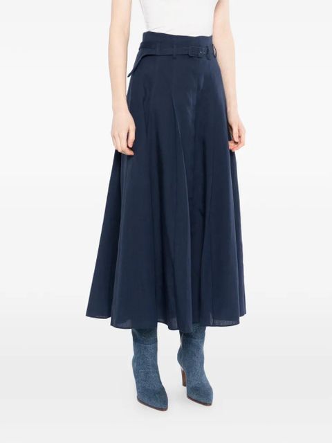 Gabriela Hearst Dugald Pleated Midi Skirt - Blue