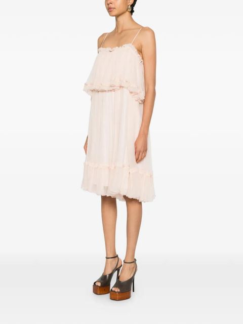 Chloé ruffled midi dress - Pink