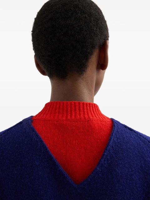 Jil Sander wool mini dress - Blue