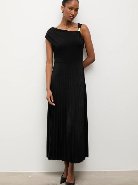 Answear.LAB sukienka kolor czarny midi rozkloszowana - zdjęcie produktu nr 1