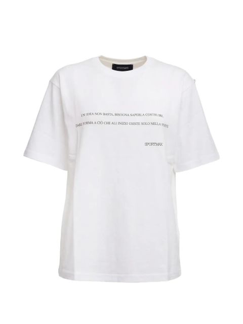 Sportmax Quiete Over text-print T-shirt - White - zdjęcie produktu nr 1