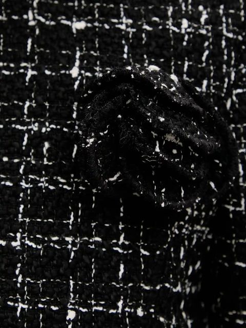 HUGO marynarka z wełną kolor czarny jednorzędowa wzorzysta 50547594