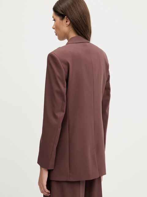 HUGO marynarka kolor brązowy jednorzędowa gładka 50544133