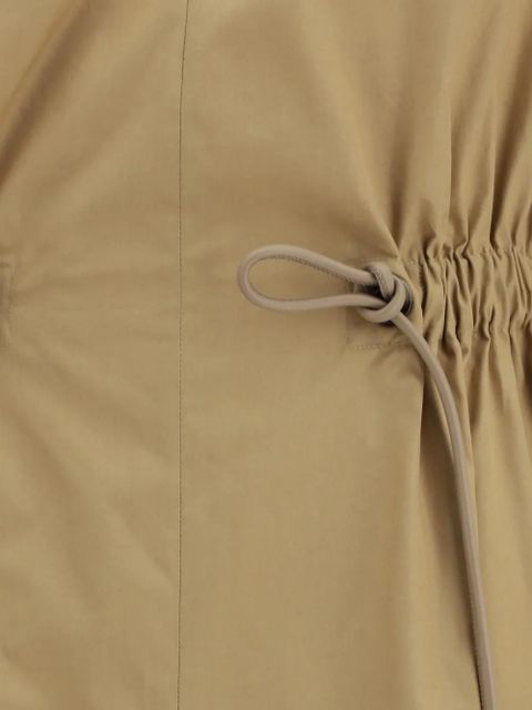 Max Mara Pedaggi drawstring A-line midi dress - Neutrals