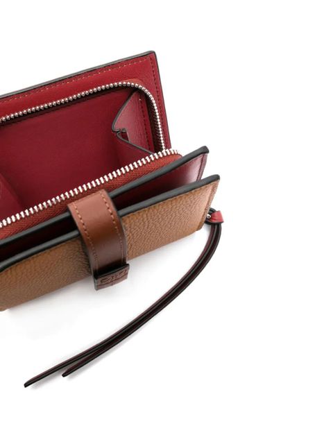 LOEWE trifold grained-leather wallet - Brown