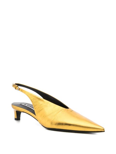 Jil Sander 35mm leather pumps - Gold