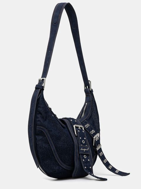 Desigual torebka jeansowa BINDELLA CA kolor granatowy 25WAXD24