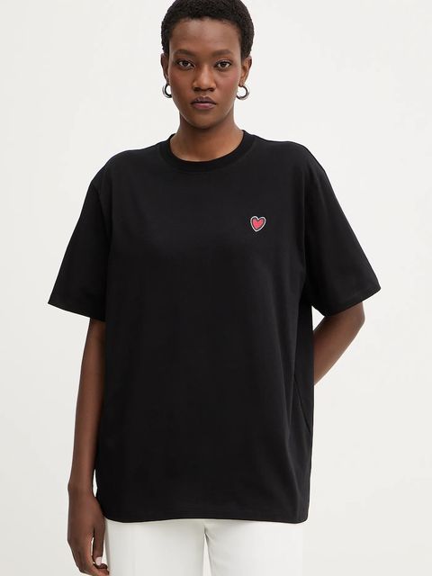 Karl Lagerfeld t-shirt bawełniany IKON damski kolor czarny B1W17090 - zdjęcie produktu nr 1