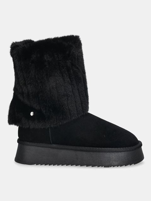 GOE śniegowce zamszowe kolor czarny SS2N4307 BLACK