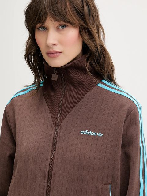 adidas Originals bluza Tailored Tt damska kolor brązowy z aplikacją JX5311 - zdjęcie produktu nr 2