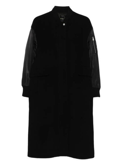 PINKO satin-sleeve wool coat - Black - zdjęcie produktu nr 1