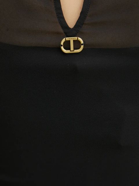 Twinset bluzka damska kolor czarny gładka 251TP2333