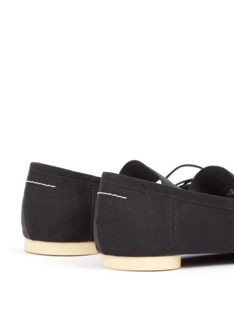 MM6 Maison Margiela Anatomic Numbers-motif ballerina shoes - Black