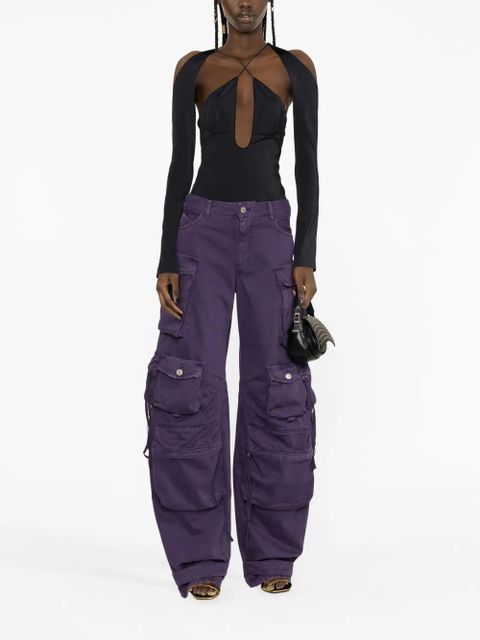 The Attico Fern cotton cargo trousers - Purple