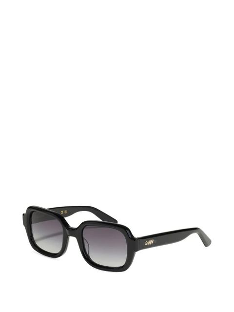 GANNI x Ace & Tate Twiggy rectangle-frame sunglasses - Black - zdjęcie produktu nr 2