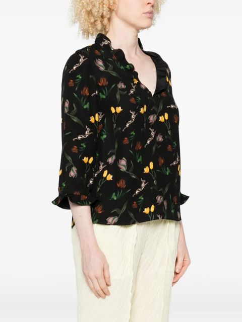 Marni floral-print blouse - Black - zdjęcie produktu nr 2