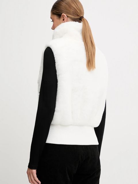 EA7 Emporio Armani bezrękawnik kolor biały przejściowy AF14797.7W000790