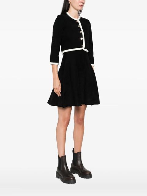 Maje button-detailed flared dress - Black - zdjęcie produktu nr 2