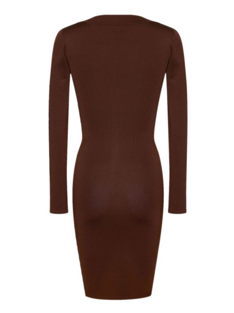 Saint Laurent Décolleté mini dress - Brown